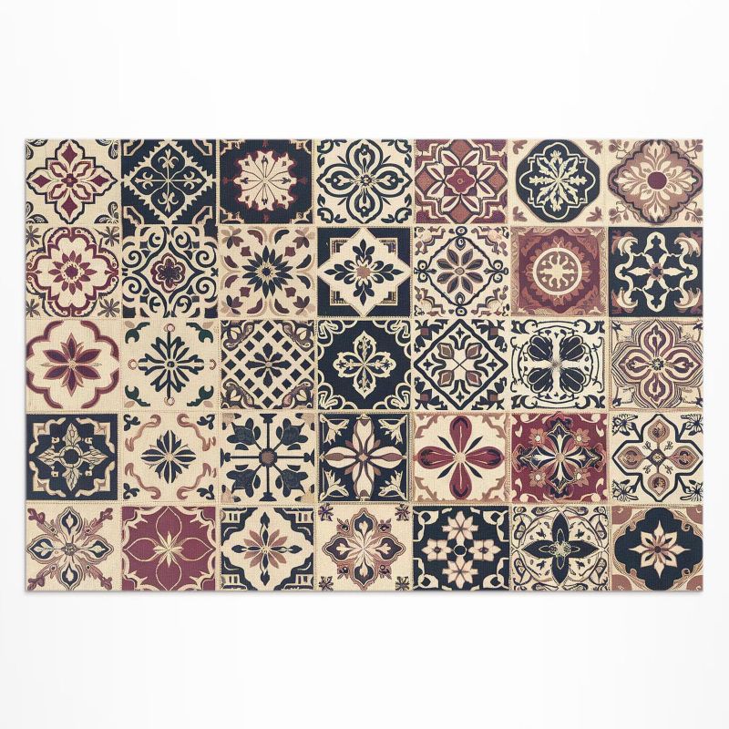Balkonowy Dywan Winylowy UV Wallfluent 140x210 cm Stare wzorzyste płytki mozaika styl vintage 1 szt.