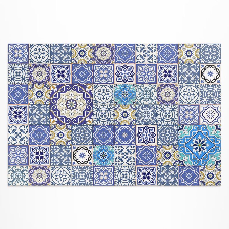 Zewnętrzny Dywan Winylowy Wallfluent 140x210 cm Hiszpańskie kwiaty dekoracyjna mozaika 1 szt.