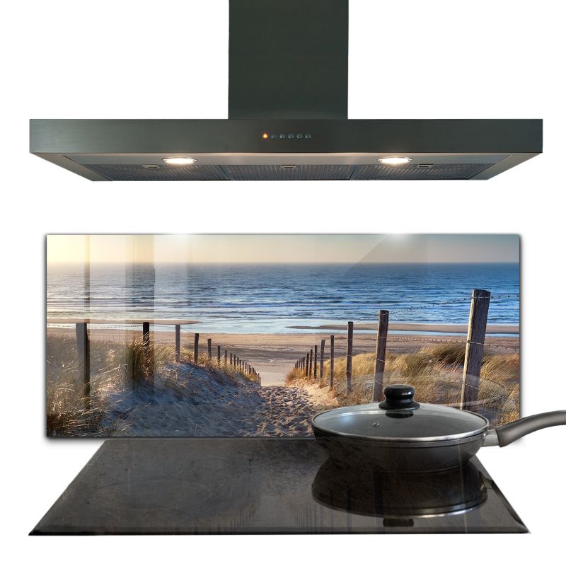 Panel kuchenny Wallfluent 125x50 cm Wydmy Bałtyckie Szklany 1 szt.