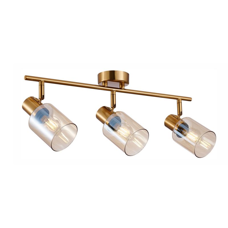 Lampa sufitowa wisząca Italux Santia 0158 mosiężno-bursztynowy nowoczesna 3xE14 x 1 szt.
