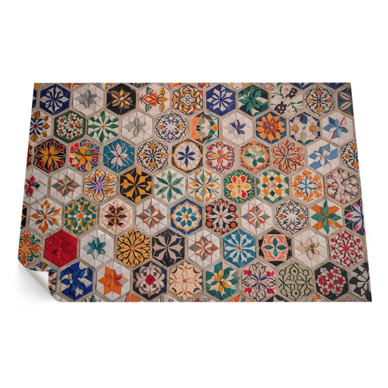 Dywan Winylowy Z Nadrukiem ArtPrintCave 120x180 cm Kolorowa abstrakcyjna mozaika retro 1 szt.