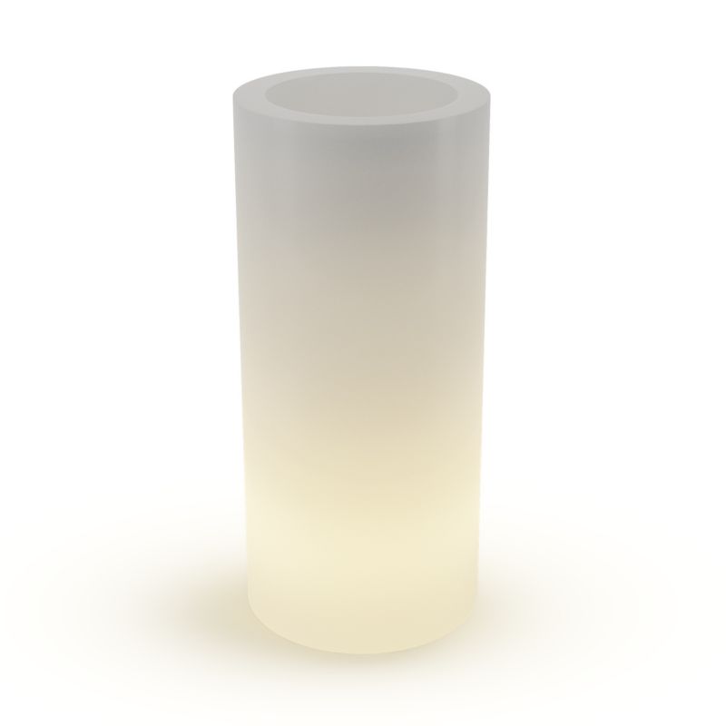 Donica PD CONCEPT Z Polietylenu HEBE PL-HE89-LIGHT Biała Podświetlana Z Żarówką 1 szt