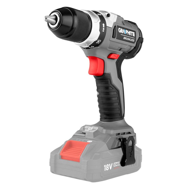 Wiertarko-wkrętarka akumulatorowa GRAPHITE bezszczotkowa Energy+ 18V, Li-Ion, 13 mm, bez akumulatora 1 szt