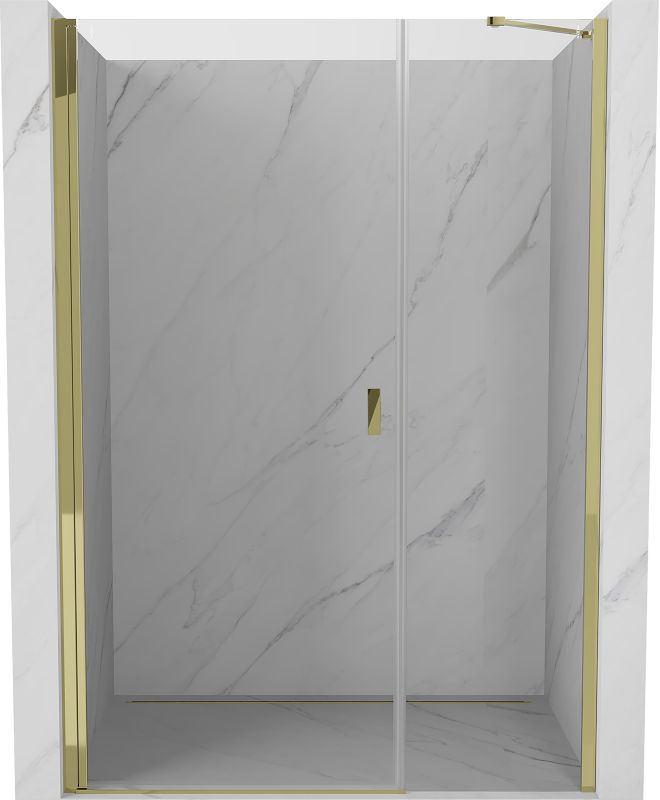 Drzwi prysznicowe uchylne Mexen Mist-B złote 120 cm 1 szt