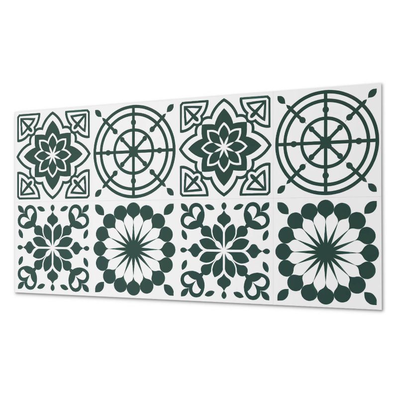 Ścienne Kafelki PCV ArtPrintCave 40x20 cm Wzory kwiatowe i geometryczne 10 szt.