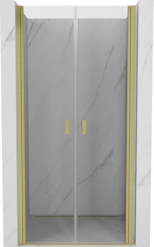 Drzwi prysznicowe uchylne Mexen Mist złoty szczotkowany 90x200 cm 1 szt