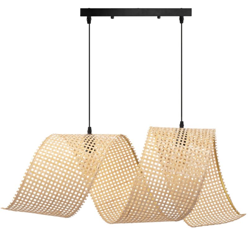 Lampa Sufitowa Wisząca Toolight App1644-2Cp Spiral Boho Beżowy