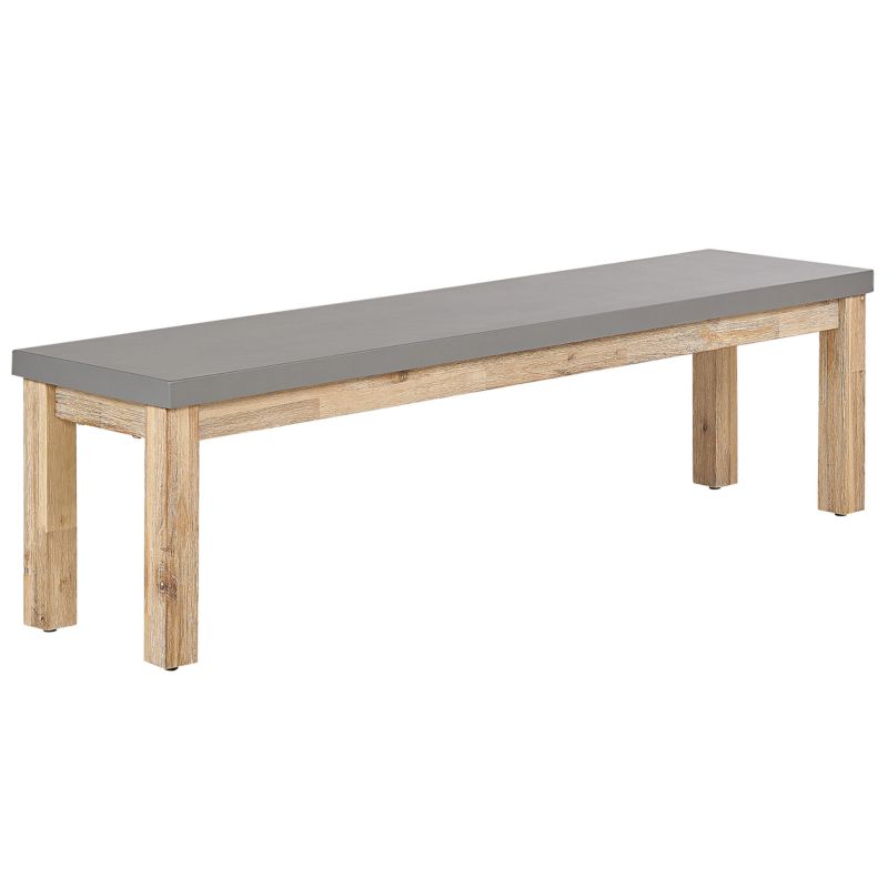 Ławka ogrodowa Ostuni 160 cm Beton Szary 1 szt.