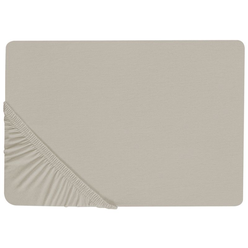 Prześcieradło z gumką Janbu Bawełna 200 x 200 cm Beżowoszary 1 szt.