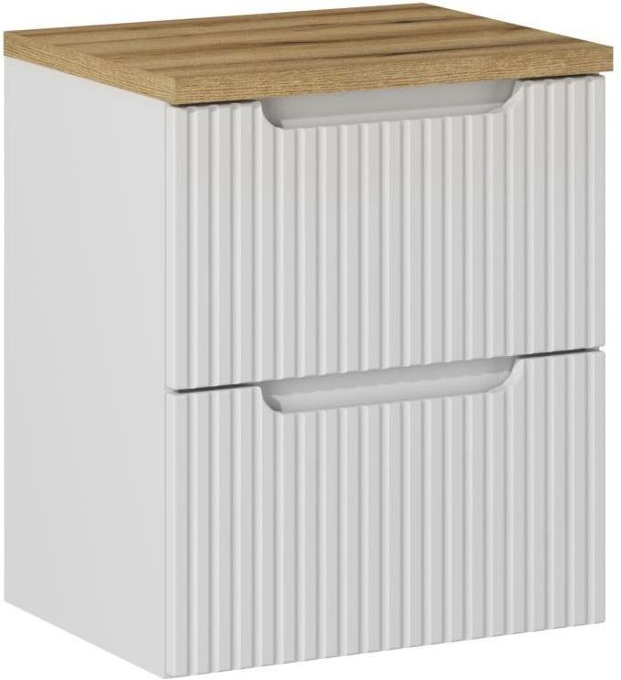Szafka łazienkowa Comad Nova White/Oak 50 cm wisząca z blatem 1 szt.