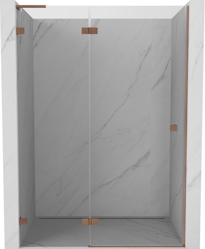 Drzwi prysznicowe uchylne Mexen Lunar L miedź szczotkowana 135x200 cm 834L-135-000-65-00-L 1 szt.