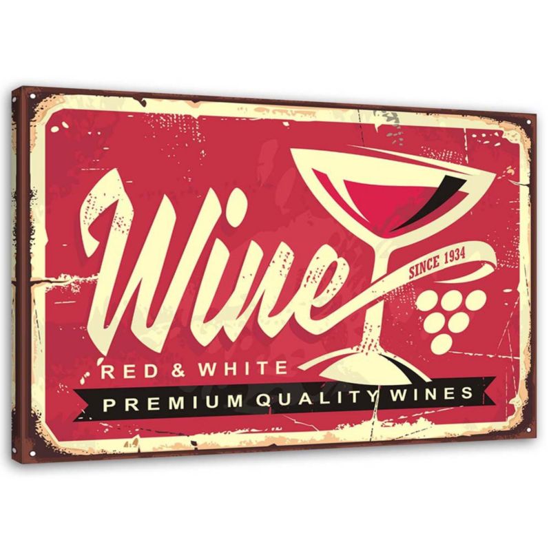 Obraz Feeby Czerwone wino retro 45x30cm 1szt