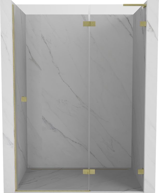 Drzwi prysznicowe uchylne Mexen Lunar L złote 130 cm 1 szt.