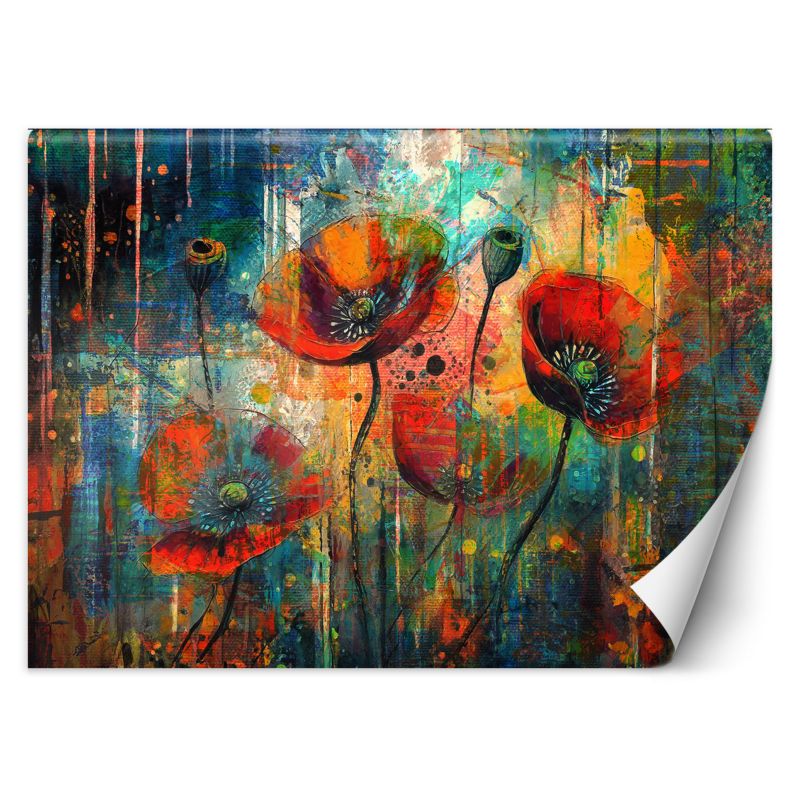 Fototapeta Feeby Abstrakcyjne Kwiaty Maki 350x245 1 szt