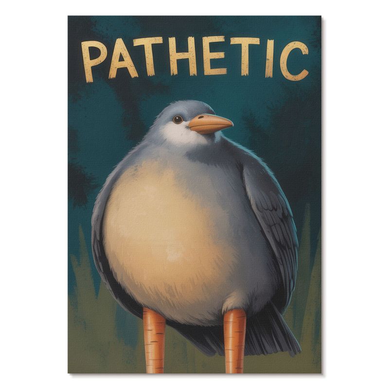 Nowoczesny Plakat na Płótnie Tulup 42x59,4 cm (A2) Pathetic - ptak Do salonu, biura, sypialni 1 szt.
