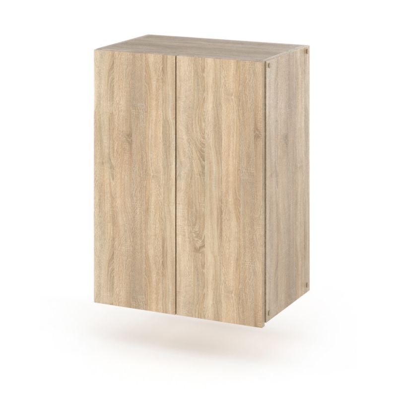 Szafka Łazienkowa Hurtownia-Mebli Wisząca Półek 2 Szafka łazienkowa wisząca 2DW40 40cm Dąb Sonoma Dąb Sonoma 40x25x60 cm 1