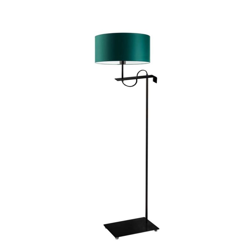 Lampa stojąca Volta Light Factory podłogowa z abażurem butelkowa zieleń walec POINT 1szt.