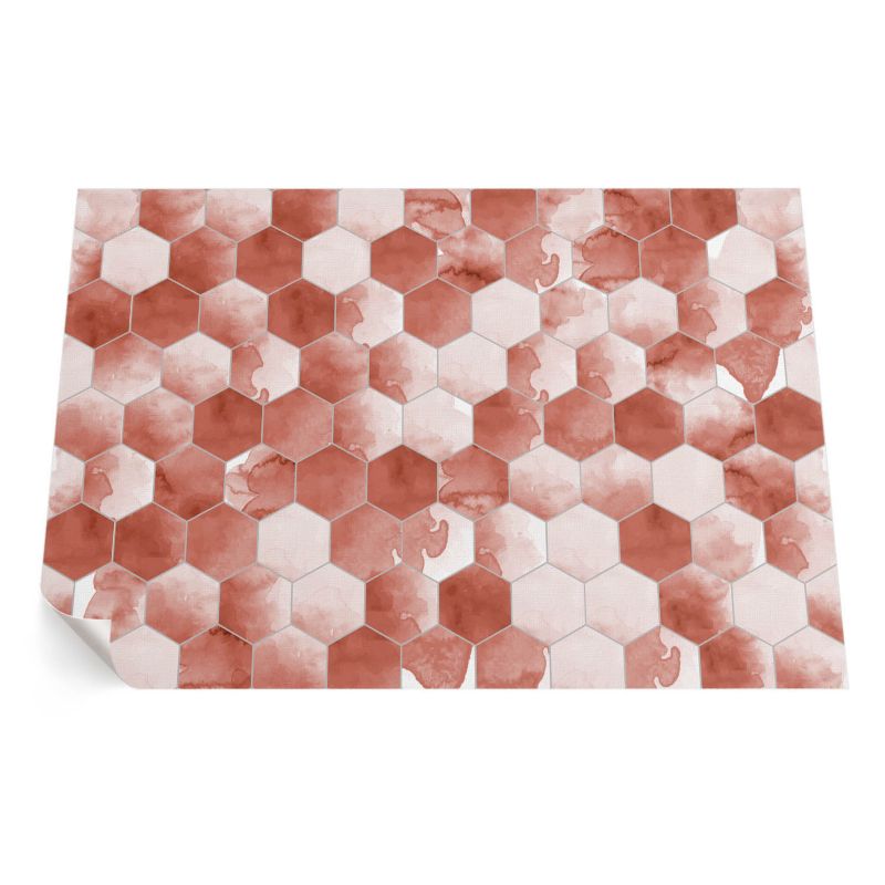 Winylowy Chodnik Zewnętrzny ArtPrintCave 150x225 cm Akwarelowe hexagony elegancka mozaika 1 szt.