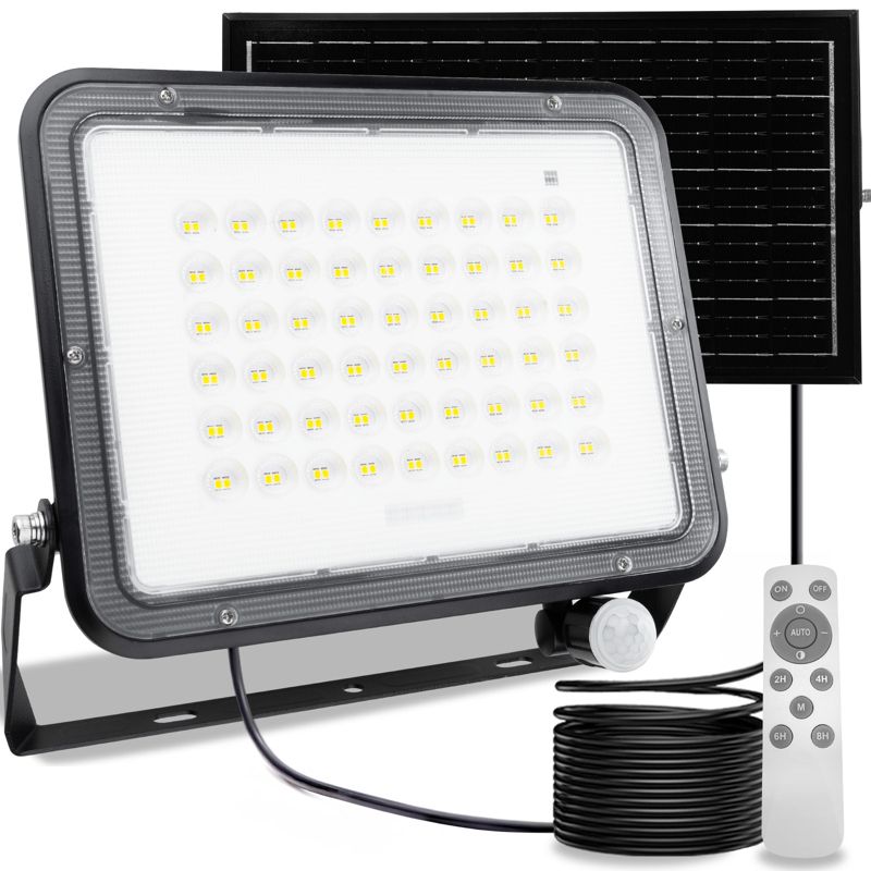 Naświetlacz Solarny Lumiled LED Halogen Lampa Ogrodowa 200W 4000K IP65 Czujnik Ruchu PIR z Pilotem 1 szt.