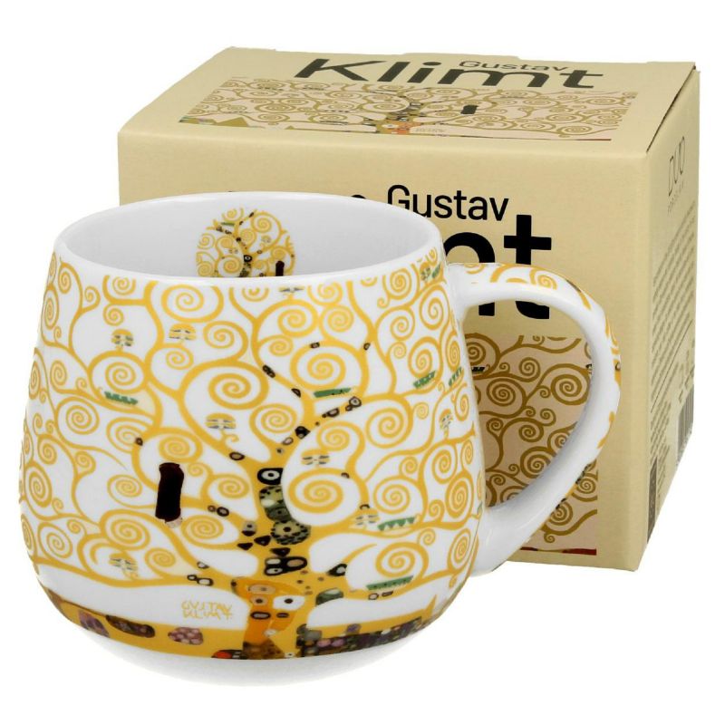 Kubek Baryłka Klimt Ecru DUO porcelanowy z obrazem 430 ml 1 szt.