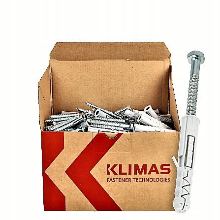 Kołki Rozporowe Z Wkrętem Klimas 10X140Mm Łeb Sześciokątny Kkx 100 Szt.