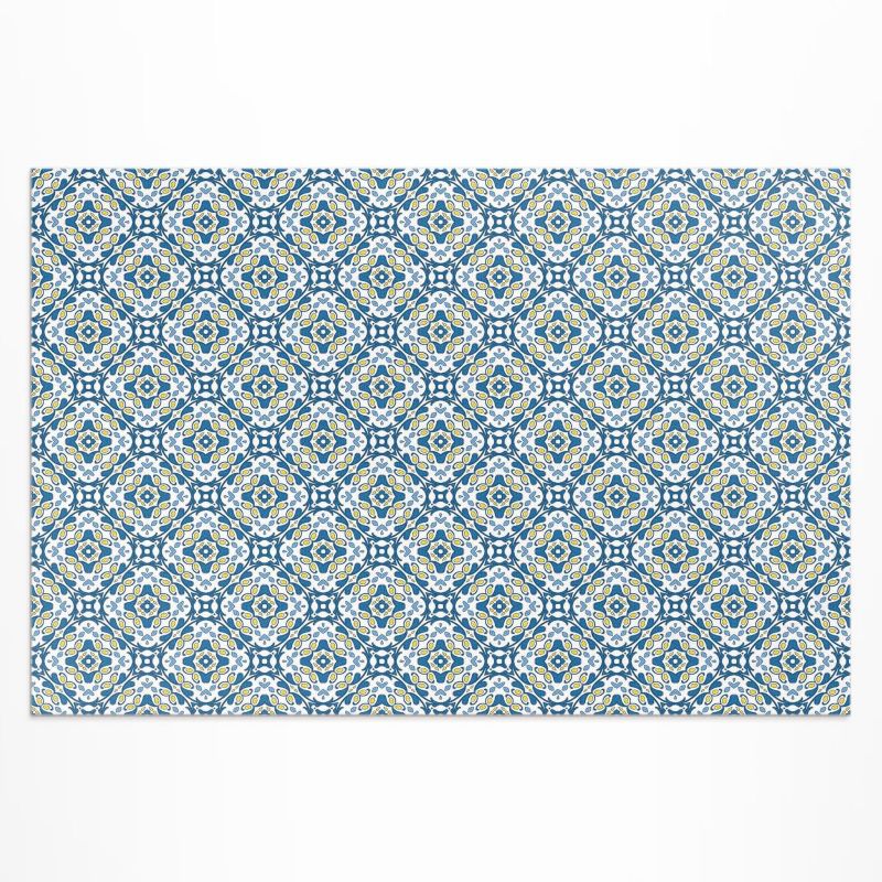 Dywan Winylowy Z Nadrukiem Wallfluent 120x180 cm Portugalska mozaika ornamentalne kafelki 1 szt.