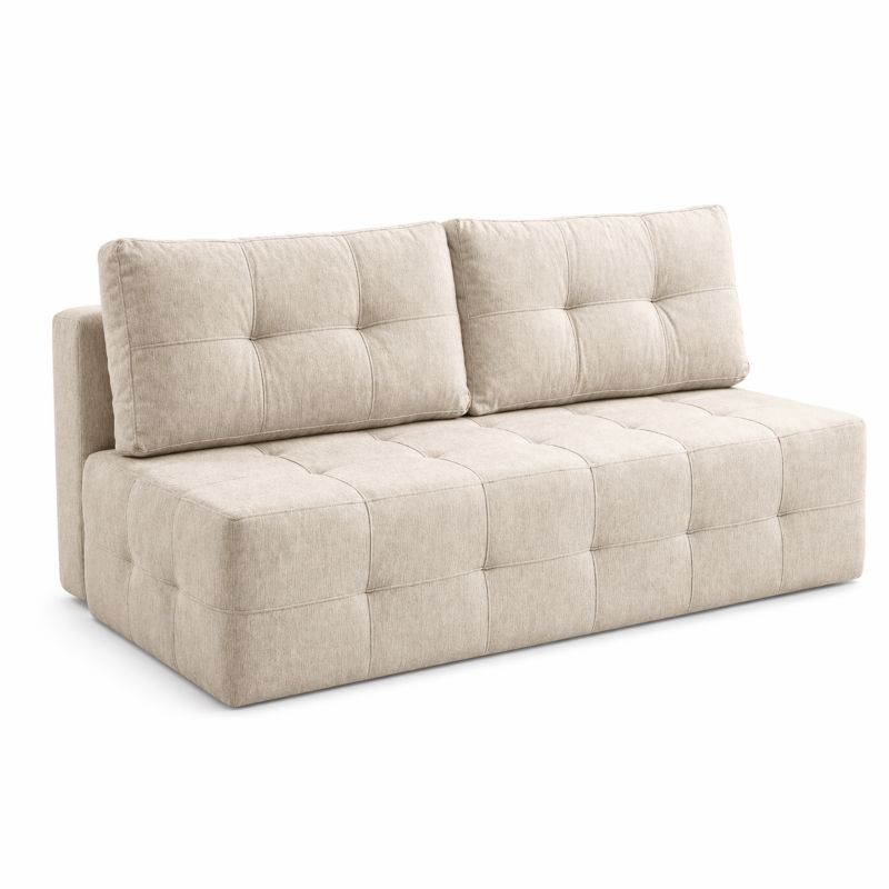 Sofa Mebel Elite MORANA Rozkładana Kanapa z Funkcją Spania Dwuosobowa Do Salonu Kremowa 1 szt