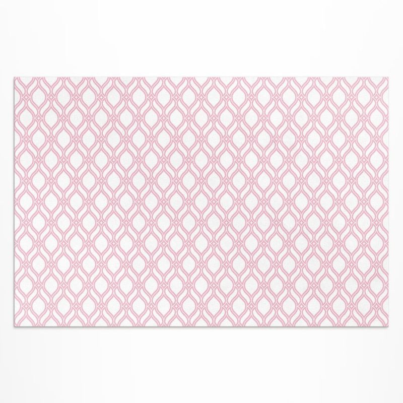Zewnętrzny Dywan Winylowy Wallfluent 120x180 cm Pudrowo Różowa plecionka drobna mozaika 1 szt.