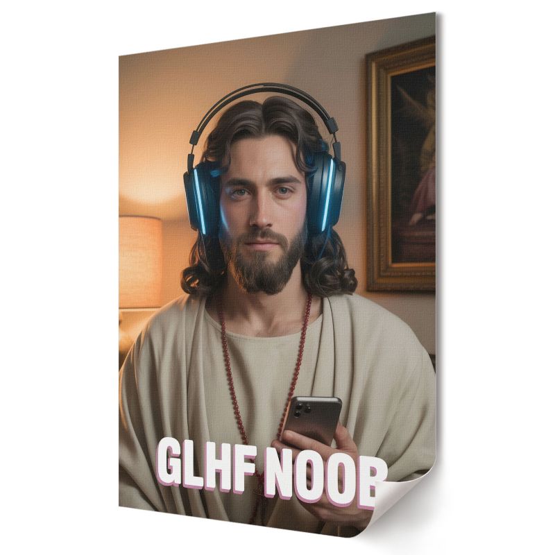 Plakat na ścianę Wallfluent Format A2 Jezus gracz Studio Mono Atelier 1 szt.