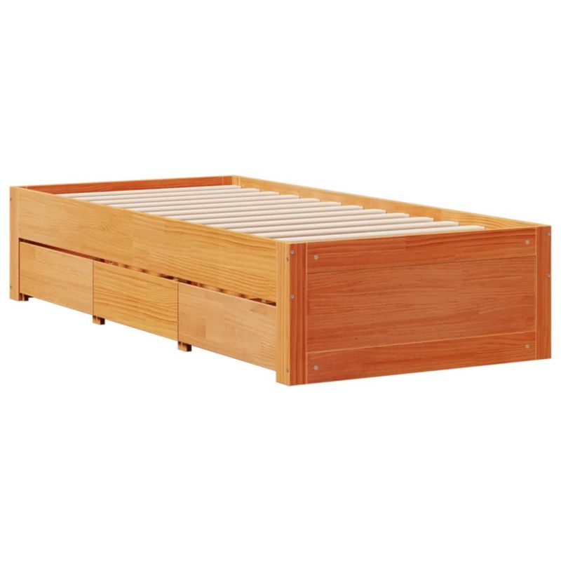 Łóżko drewniane WaszeMeble 75x190 cm brązowe WM-3308830 1 szt.