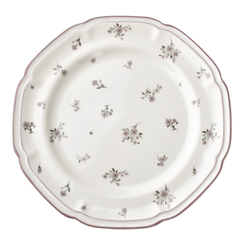 Talerz obiadowy porcelanowy ROSALIE Rosalie 27x27x2,5 cm pastelowy 1 szt.