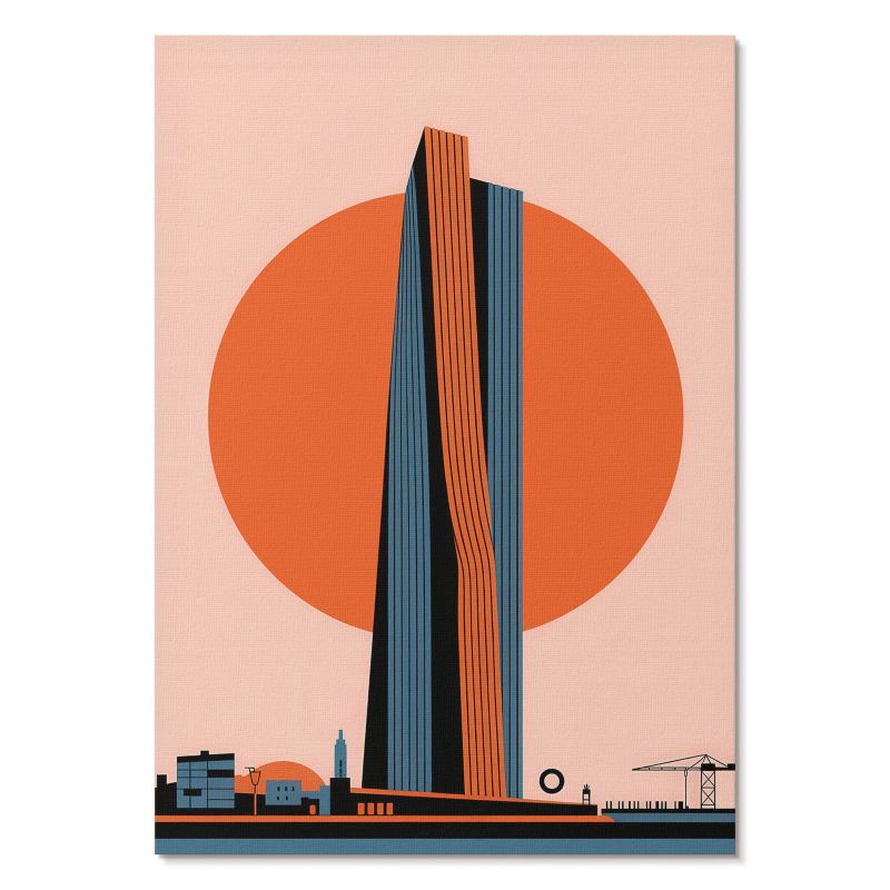 Plakat na Płótnie Tulup 59,4,x84 cm (A1) Miasto przyszłości Do biura, salonu, przedpokoju 1 szt.