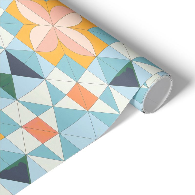 Samoprzylepna Okleina na Meble Tulup 50x100 cm Geometryczna mozaika Samoprzylepna Folia do Renowacji DIY 1 rol.