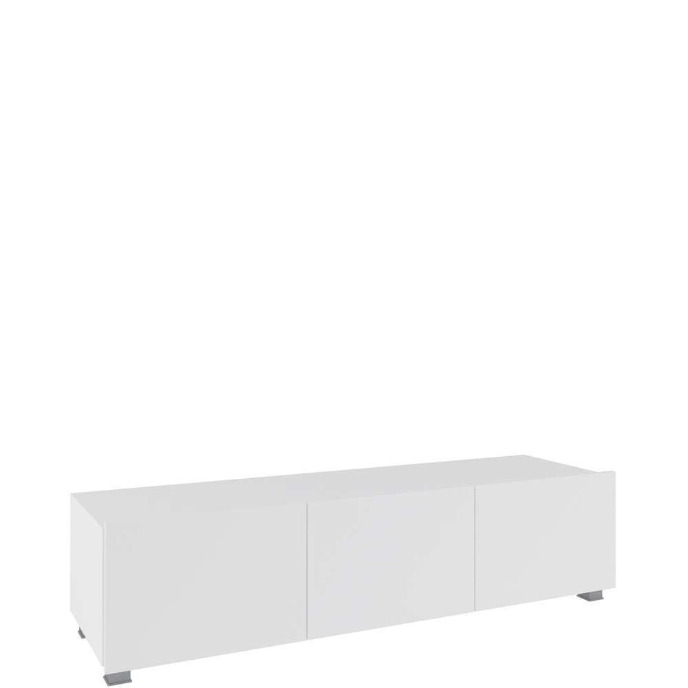 Nowoczesna szafka RTV 150 cm biały połysk MODERN