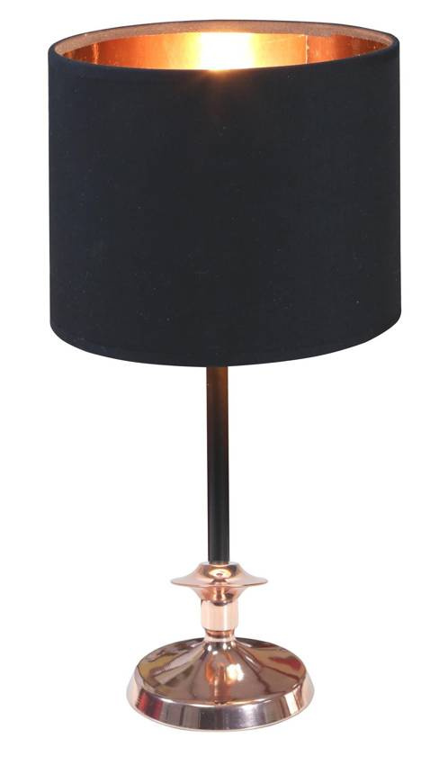 Czarna miedziana lampa stołowa do gabinetu VIOLINO 1xE14 60W