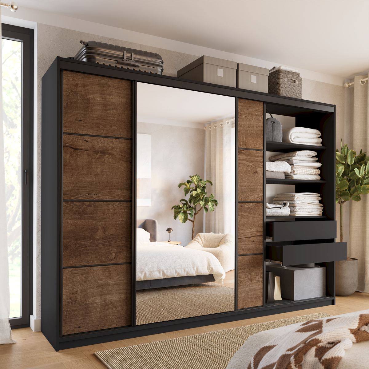 Duża szafa na ubrania 280 cm LOFT