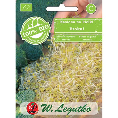 1 szt, Nasiona na kiełki - brokuł - Nasiona: Ilość w opakowaniu: 10 g