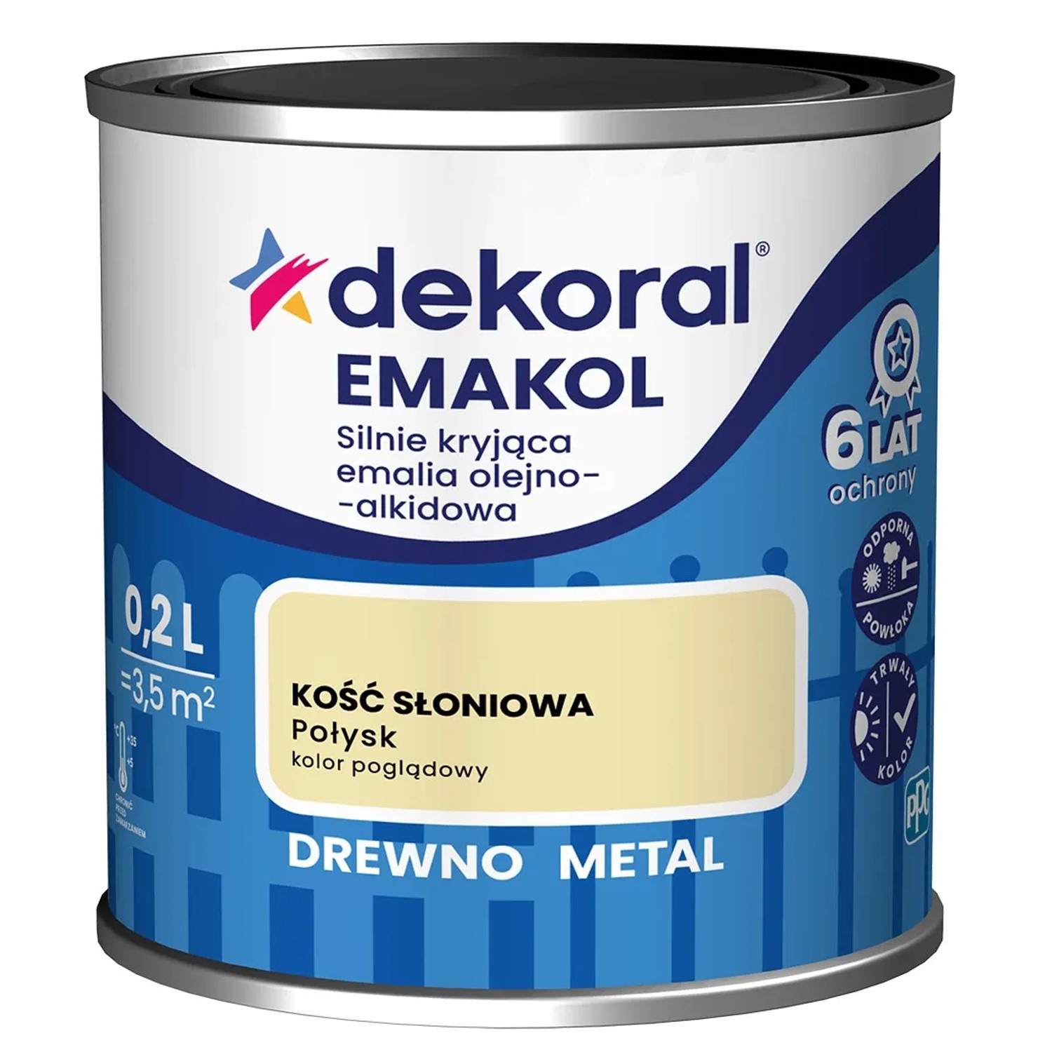 Dekoral Emalia Emakol Strong kość słoniowa 200 ml