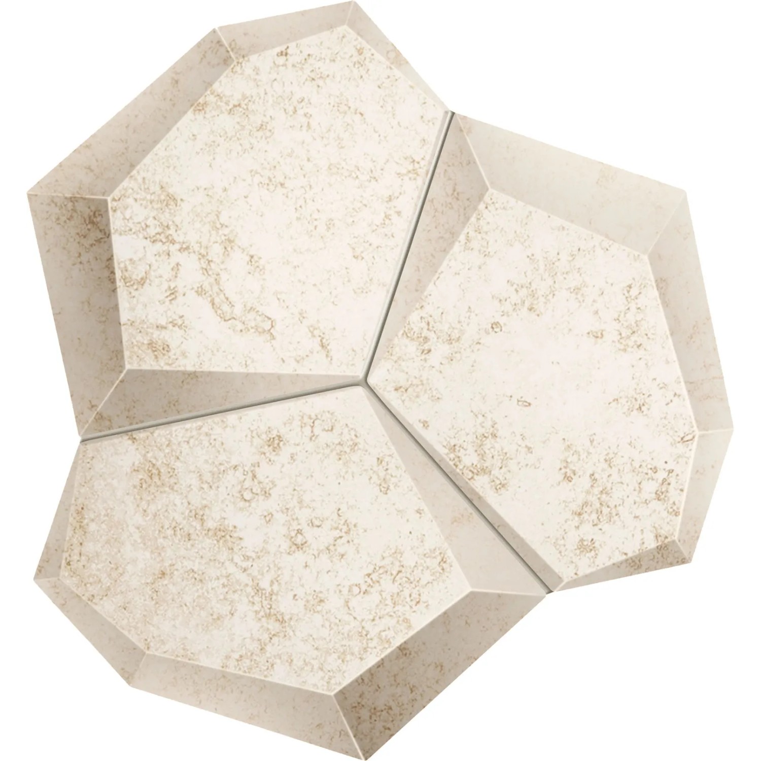Mozaika Alabaster Shine White 21 cm x 19 cm
