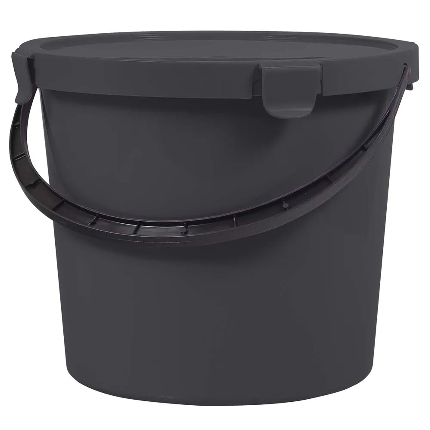 Wiadro BERRY z pokrywą szare 10 l