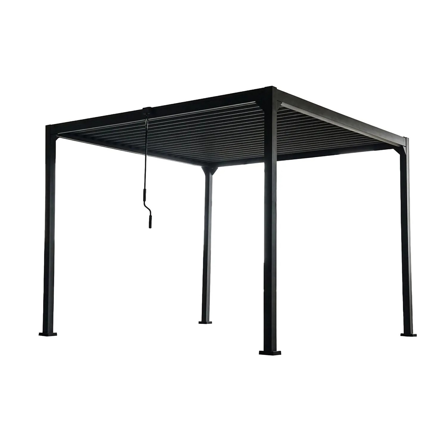 Pergola aluminiowa antracyt - 3 x 3 x 2,3 m
