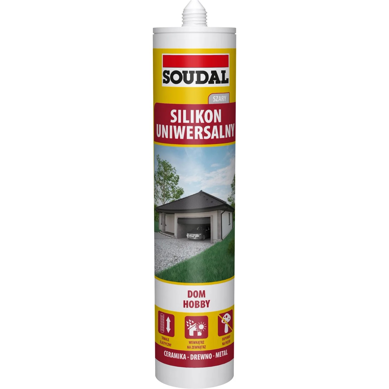 Soudal Silikon uniwersalny 280 ml szary