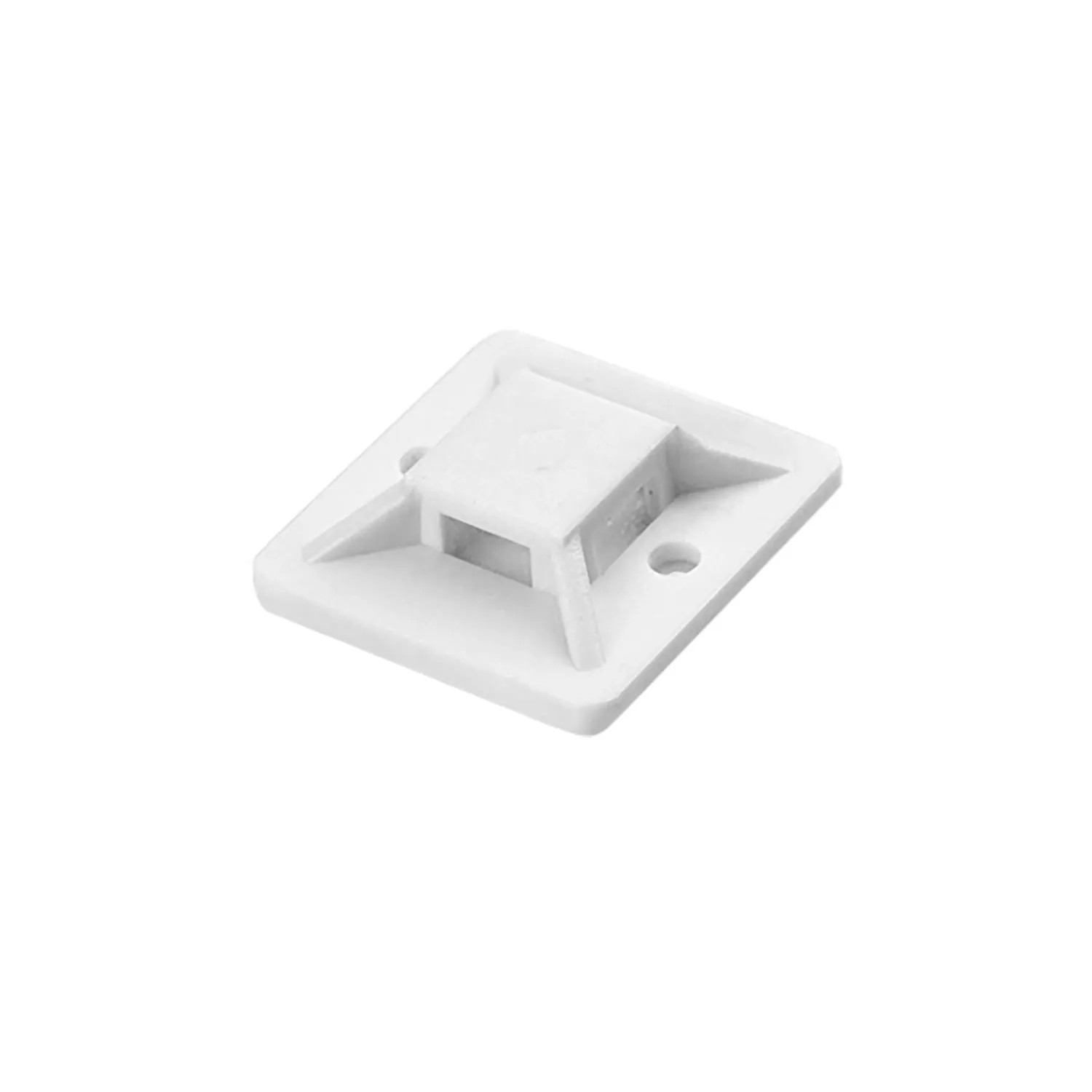 Orno Uchwyt opaski kablowej samoprzylepny 20x20mm 10 szt. biały