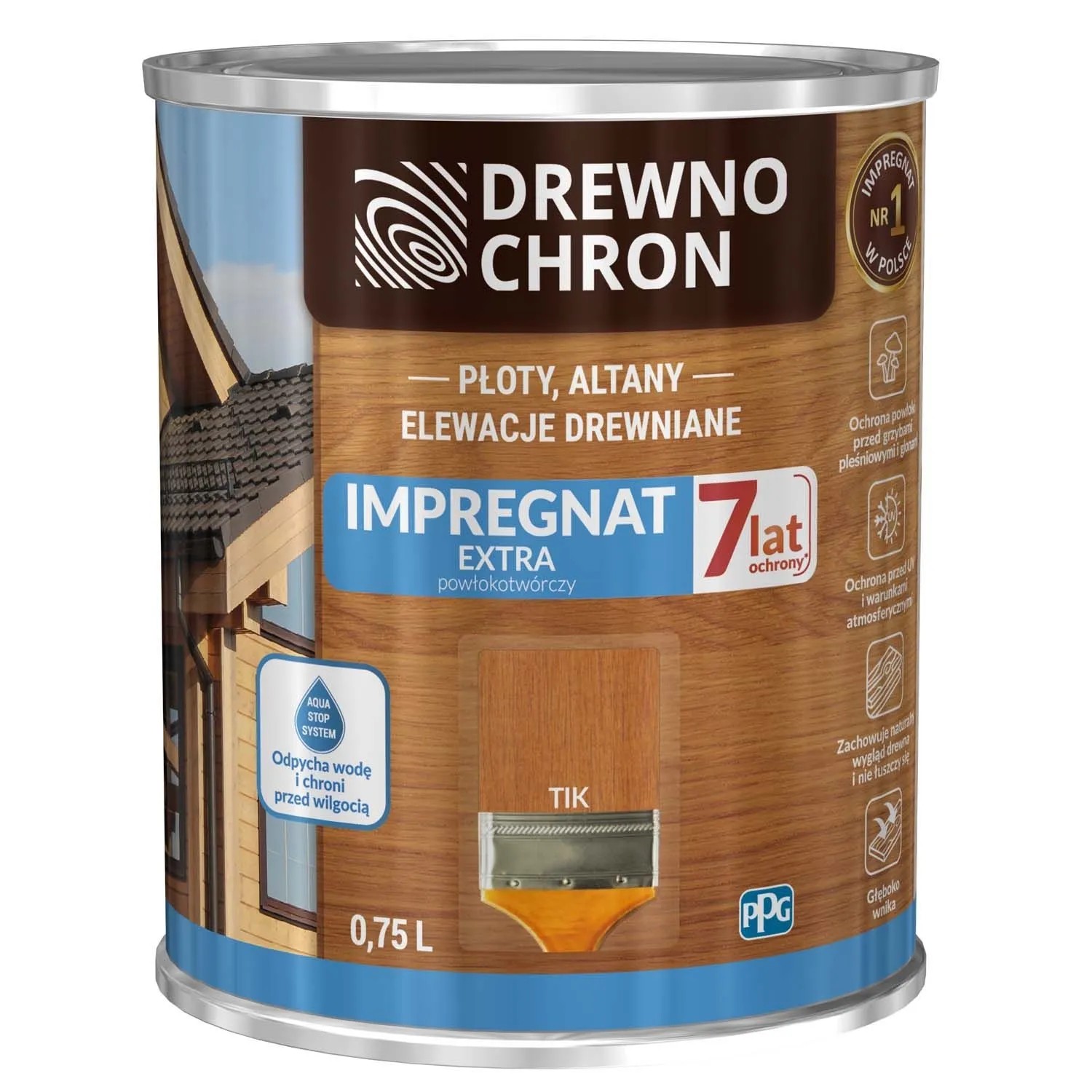 Drewnochron Impregnat Extra powłokotwórczy tik - 0,75L