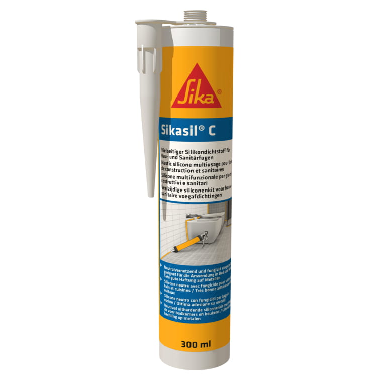 SIKA SIKASIL C SILIKON UNIWERSALNY 300ML BIAŁA MASA