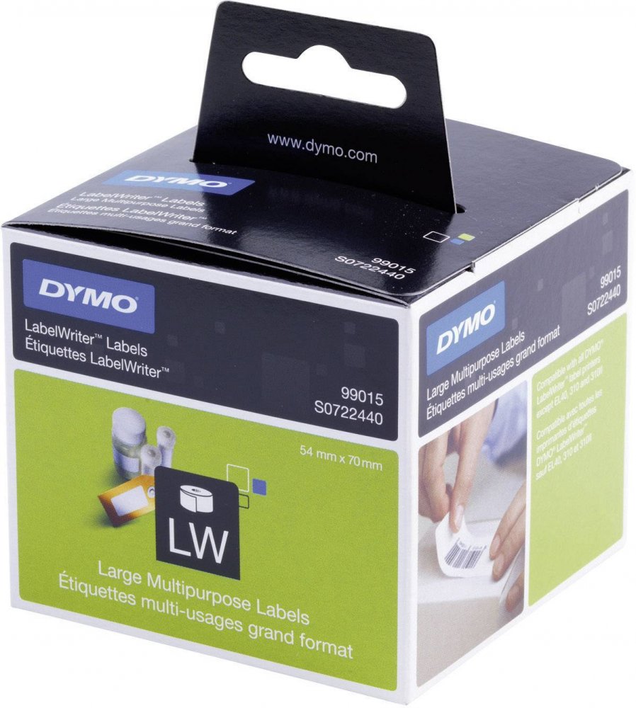 Etykiety uniwersalne Dymo 99015, 70x54mm, 320 etykiet, biały
