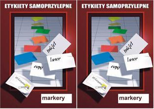 2x Etykiety samoprzylepne Emeko 190x61 mm, 100 arkuszy, biały
