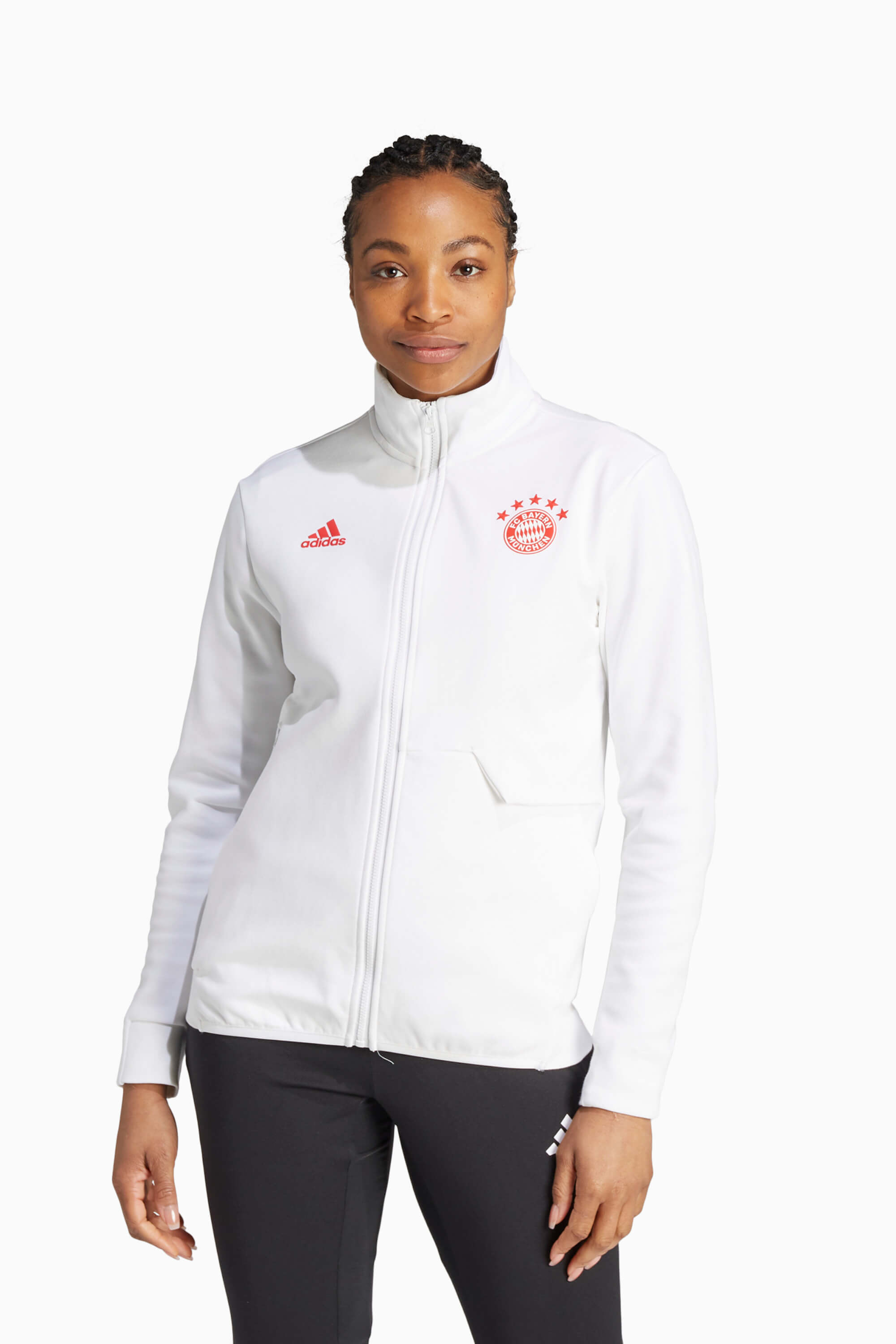 Bluza adidas FC Bayern 23/24 Anthem Damska - Biały