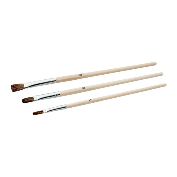 Zestaw pędzli do poprawek z delikatnym włosiem 4/6/8mm Color Expert