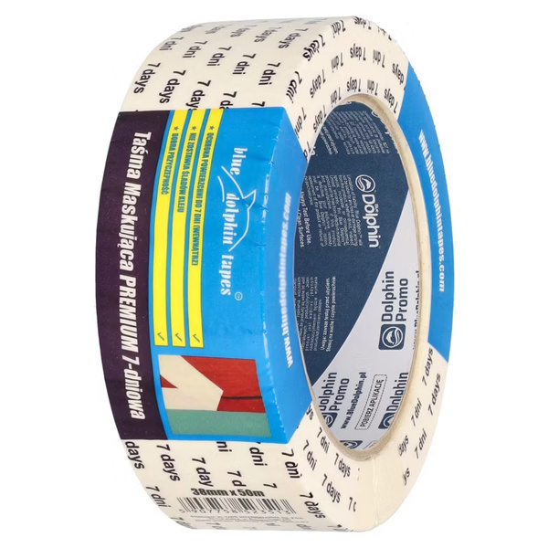 Taśma maskująca 7-dniowa Premium 38mmx50m Blue Dolphin